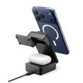 Spigen Essential Qi2.2 Caricabatterie wireless magnetico pieghevole 3 in 1 - 25W - Nero