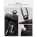Portacarte RFID morbido Spigen LF300 con scomparto con cerniera e tasca in rete - Nero