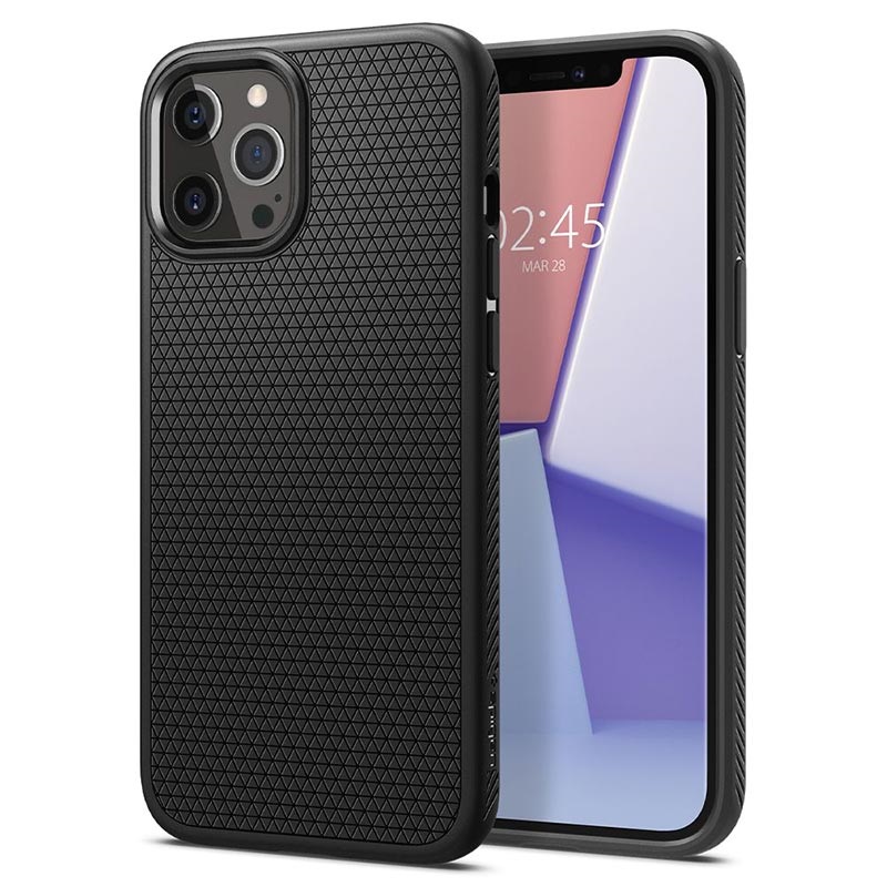 Cover in TPU Spigen Liquid Air per iPhone 12/12 Pro Nera