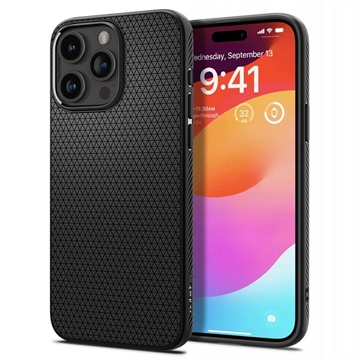 Custodia in TPU Spigen Liquid Air per iPhone 15 Pro - Nera