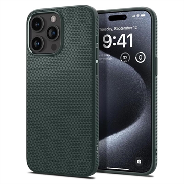 Custodia in TPU Spigen Liquid Air per iPhone 15 Pro Max - Verde Scuro