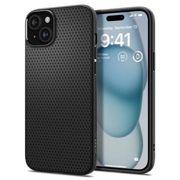 Custodia in TPU Spigen Liquid Air per iPhone 15 Plus - Nera