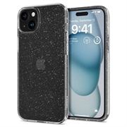 Custodia Spigen per iPhone 15 con glitter a cristalli liquidi - Trasparente