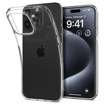 Custodia in TPU Spigen Liquid Crystal per iPhone 15 Pro Max - Trasparente