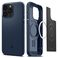 Custodia ibrida Spigen Mag Armor per iPhone 15 Pro - Blu Marino