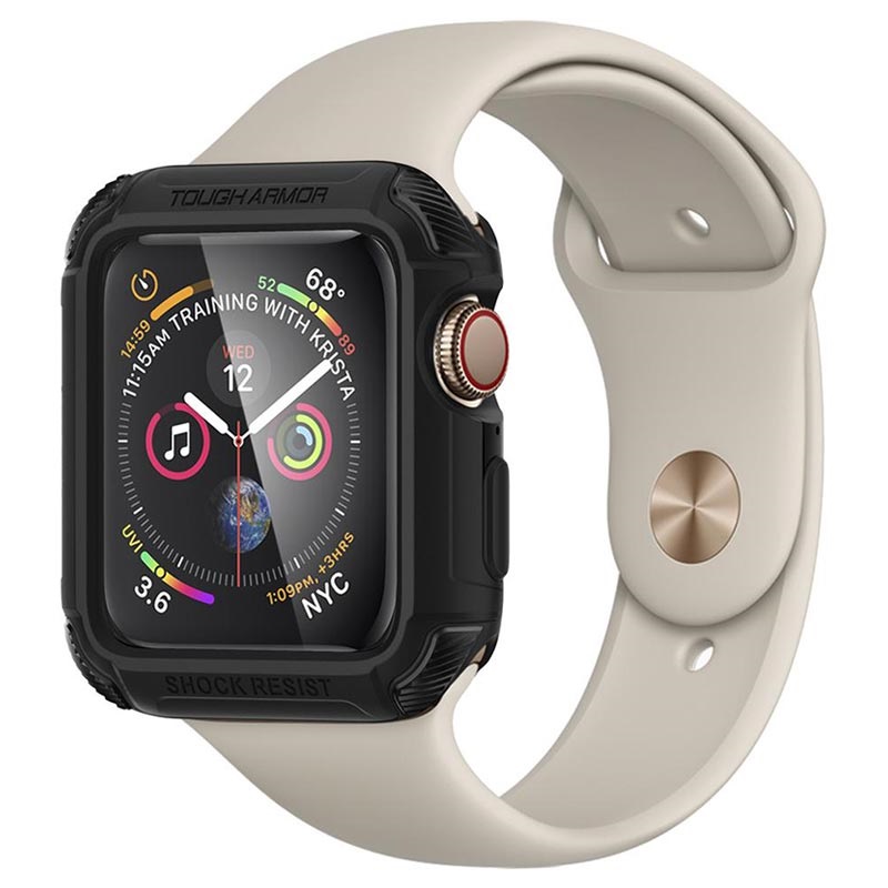 Custodia Spigen Tough Armor per Apple Watch Series SE/6/5/4 - 44mm - Nero