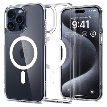 Custodia Spigen Ultra Hybrid Mag per iPhone 15 Pro Max - Bianca / Chiara