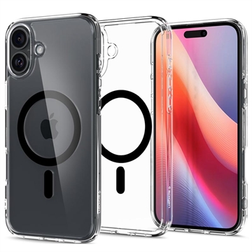 Custodia Spigen Ultra Hybrid Mag per iPhone 16 Plus - Nera / Chiara