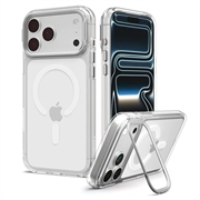 Custodia MagSafe Spigen Ultra Hybrid Optik S per iPhone 17 Pro Max/18 Pro Max - Argento / Trasparente