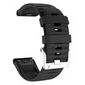 Cinturino sportivo in silicone per Garmin Fenix 3 / 3 HR / 5X / 5X Plus / 6X / 6X Pro - Nero