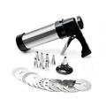 Set di pistole spara-biscotti in acciaio inox - 8 ugelli e 13 dischi