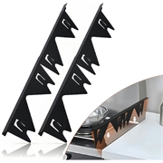 Copertura per fessura di fornelli da cucina in acciaio inossidabile 35.1-69.9cm - 2 pezzi - Nero
