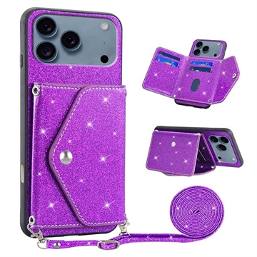 Custodia con Portacarte Stardust per iPhone 17 Pro - Viola