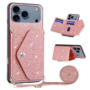 Custodia con Portacarte Stardust per iPhone 17 Pro Max - Rosa