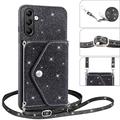 Custodia con Portacarte Stardust per Samsung Galaxy A56 - Nera