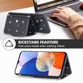Custodia con Portacarte Stardust per Samsung Galaxy A56 - Nera