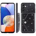 Custodia con Portacarte Stardust per Samsung Galaxy A56 - Nera