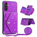 Custodia con Portacarte Stardust per Samsung Galaxy S25/S24 - Viola