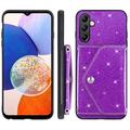 Custodia con Portacarte Stardust per Samsung Galaxy S25/S24 - Viola