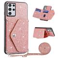Custodia con Portacarte Stardust per Samsung Galaxy S25 Ultra - Rosa