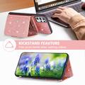 Custodia con Portacarte Stardust per Samsung Galaxy S25 Ultra - Rosa
