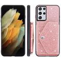 Custodia con Portacarte Stardust per Samsung Galaxy S25 Ultra - Rosa
