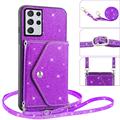 Custodia con Portacarte Stardust per Samsung Galaxy S25 Ultra - Viola