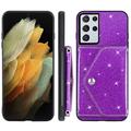 Custodia con Portacarte Stardust per Samsung Galaxy S25 Ultra - Viola