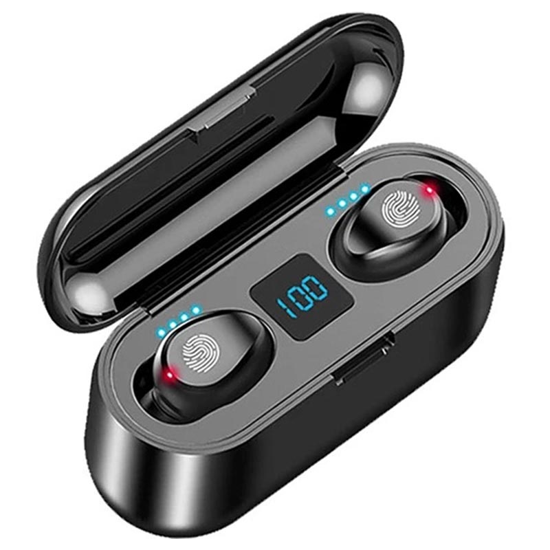 TWS F9 Cuffie In-ear con Custodia di Ricarica-IPX4