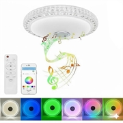 Plafoniera LED intelligente Cielo stellato con altoparlante Bluetooth e sveglia - 36W/30cm