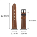 Cinturino in Pelle Stitched per Apple Watch Series 5/4/3/2/1 - 38mm, 40mm - Marrone