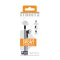 Auricolari wireless sportivi Streetz Stay-in-Ear con microfono - Nero