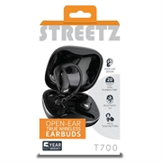 Auricolari wireless a padiglione Streetz T700 con microfono - Nero