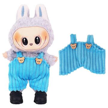 Salopette a righe per Labubu Mini Figura 17cm - Blu