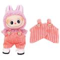 Salopette a righe per Labubu Mini Figure 17cm - Rosa