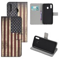 Custodia a Portafoglio Style Series per Samsung Galaxy A20e - Bandiera Americana Vintage