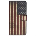 Custodia a Portafoglio Style Series per Samsung Galaxy A20e - Bandiera Americana Vintage