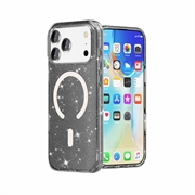 Custodia Ibrida Serie Stylish Glitter per iPhone 18 Pro - Compatibile con MagSafe - Nera