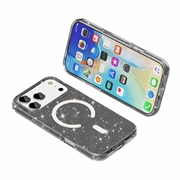 Custodia Ibrida Serie Stylish Glitter per iPhone 18 Pro - Compatibile con MagSafe - Nera