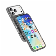 Custodia Ibrida Serie Stylish Glitter per iPhone 18 Pro - Compatibile con MagSafe - Nera