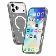 Custodia Ibrida Serie Stylish Glitter per iPhone 18 Pro Max - Compatibile con MagSafe - Nera
