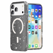 Custodia Ibrida Serie Stylish Glitter per iPhone 18 Pro Max - Compatibile con MagSafe - Nera
