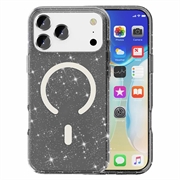 Custodia Ibrida Serie Stylish Glitter per iPhone 18 Pro Max - Compatibile con MagSafe - Nera