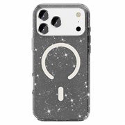 Custodia Ibrida Serie Stylish Glitter per iPhone 18 Pro Max - Compatibile con MagSafe - Nera