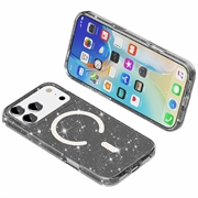 Custodia Ibrida Serie Stylish Glitter per iPhone 18 Pro Max - Compatibile con MagSafe - Nera