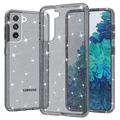 Custodia Ibrida Serie Stylish Glitter per Samsung Galaxy S21 5G