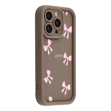 Custodia elegante in TPU antiurto per iPhone 12 Pro Max con bordi rialzati - Marrone / Arco