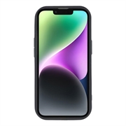 Custodia antiurto in TPU per iPhone 14 Plus con bordi rialzati - Nera / Grande fiocco
