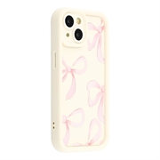 Custodia antiurto in TPU per iPhone 14 con bordi rialzati - Bianca / Grande fiocco