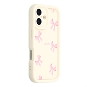 Custodia elegante in TPU antiurto per iPhone 16 con bordi rialzati - Bianca / Arco